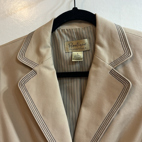 Tan with Black Threaded Jacket - Picture 3 of 6